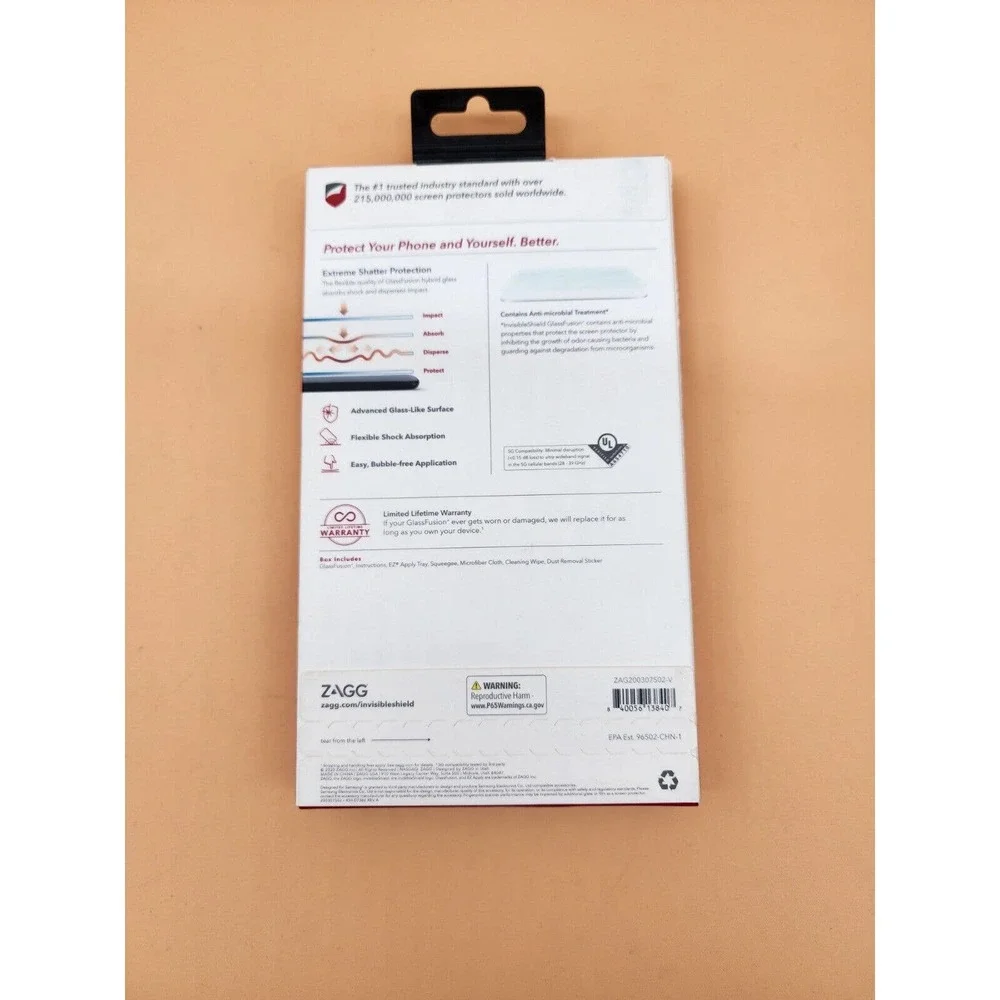 InvisibleShield GlassFusion+ Screen Protector for Samsung Galaxy S21 Ultra 5G